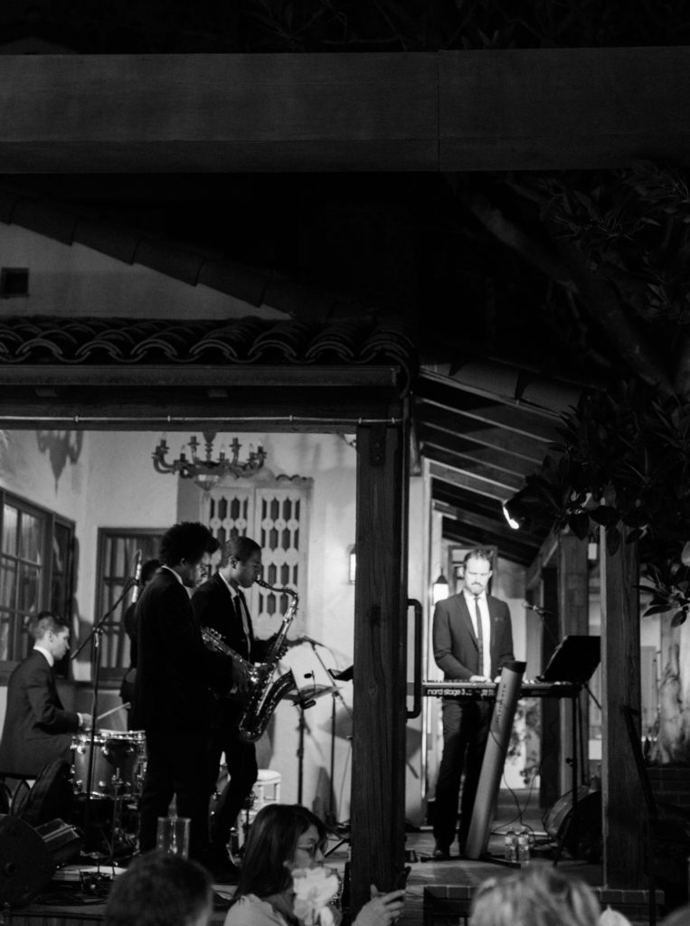 Live band at wedding reception in Los Angeles