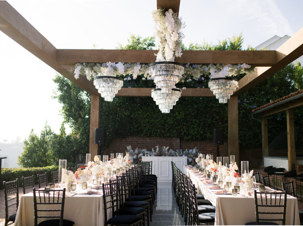 Classic Hollywood Wedding reception decor by JS Rhos in Los Angeles