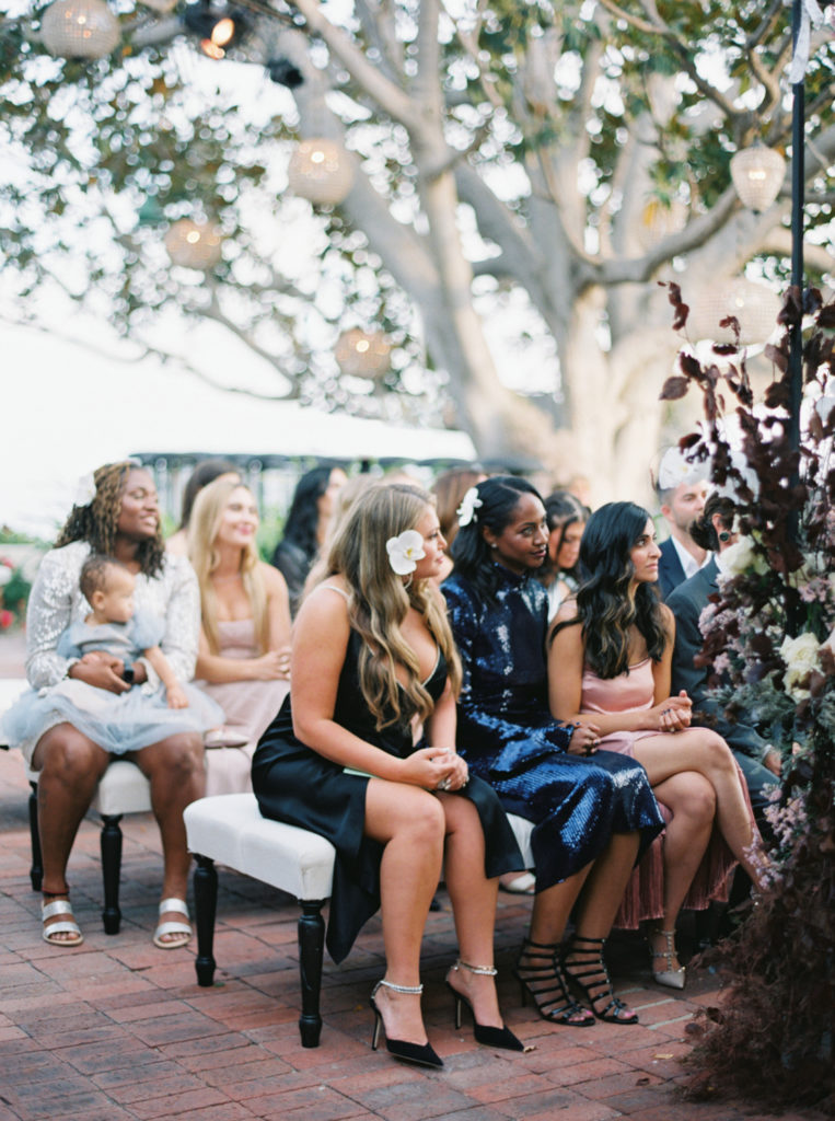 Bridal party at ceremony in Los Angeles